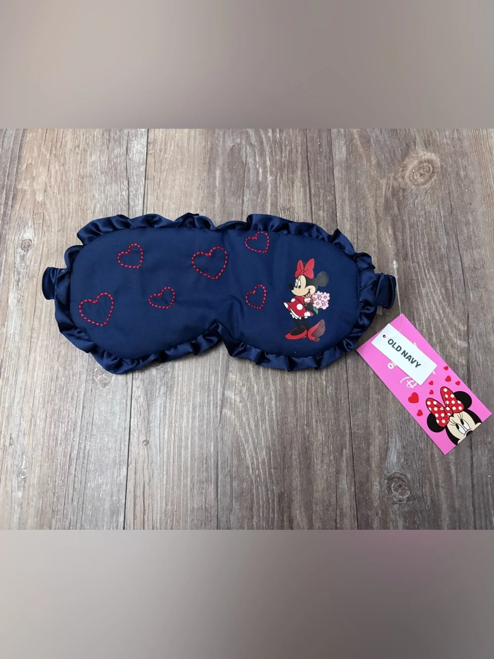 Old Navy Navy Minnie Mouse Heart Ruffle Sleep Mask